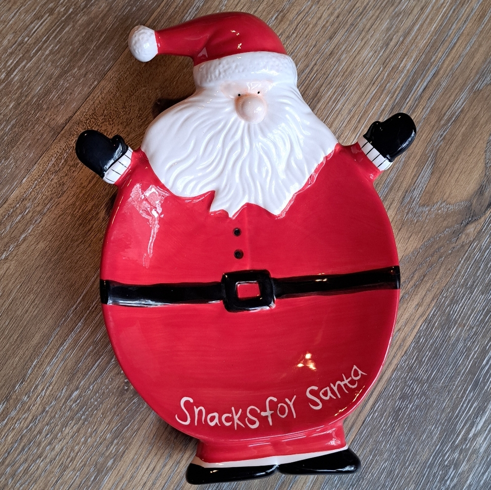 Vintage AGC Snacks For Santa Shallow Dish